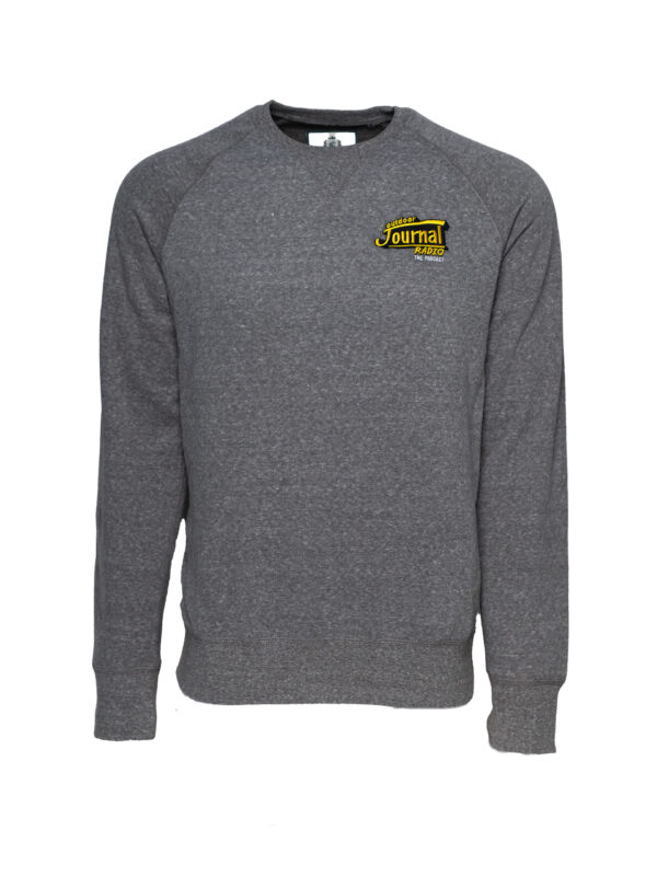 Outdoor Journal Podcast Embroidered Crew Pullover - Charcoal Grey