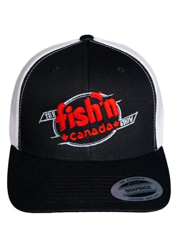 The Fish'n Canada Show Embroidered Retro Trucker Cap - Black & White
