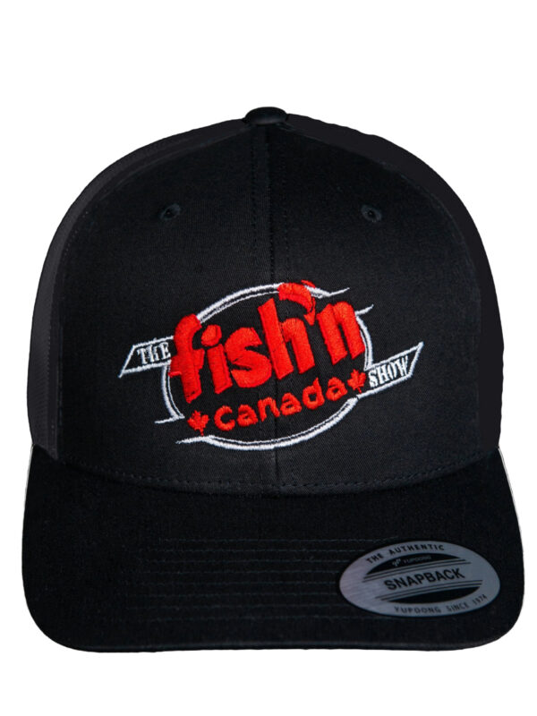 The Fish'n Canada Show Embroidered Retro Trucker Cap - Black