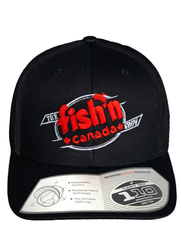 The Fish'n Canada Show Embroidered Flexfit® Mini Pique Cap - Black