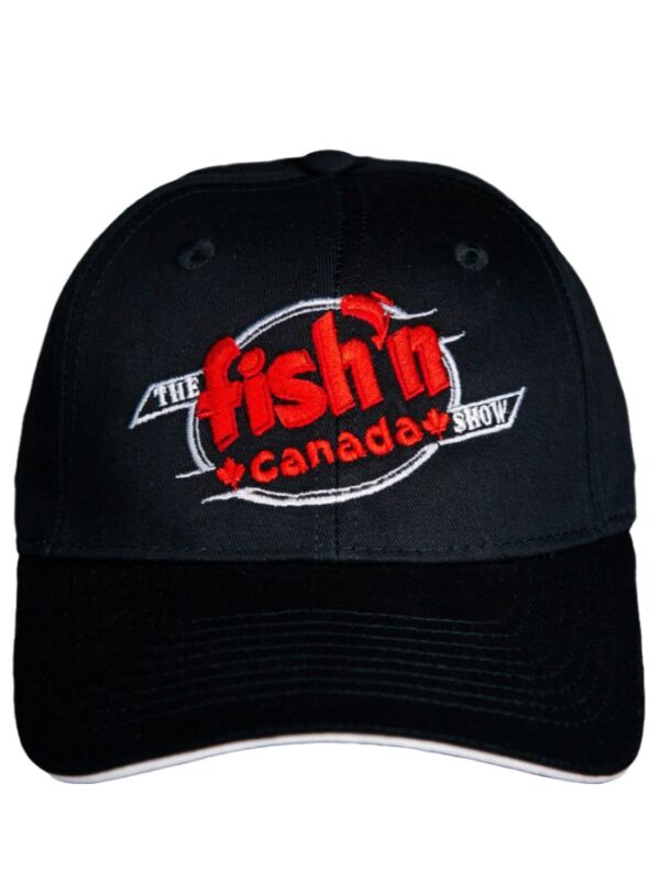 The Fish'n Canada Show Cotton Sandwich Bill Cap - Black (White Trim)