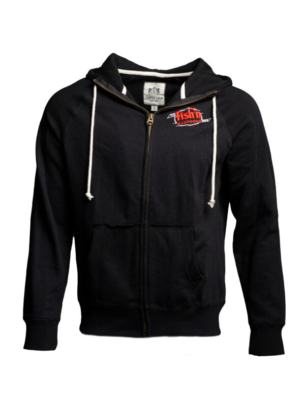 The Fish'n Canada Show Embroidered Zip-Up Hoodie - Black