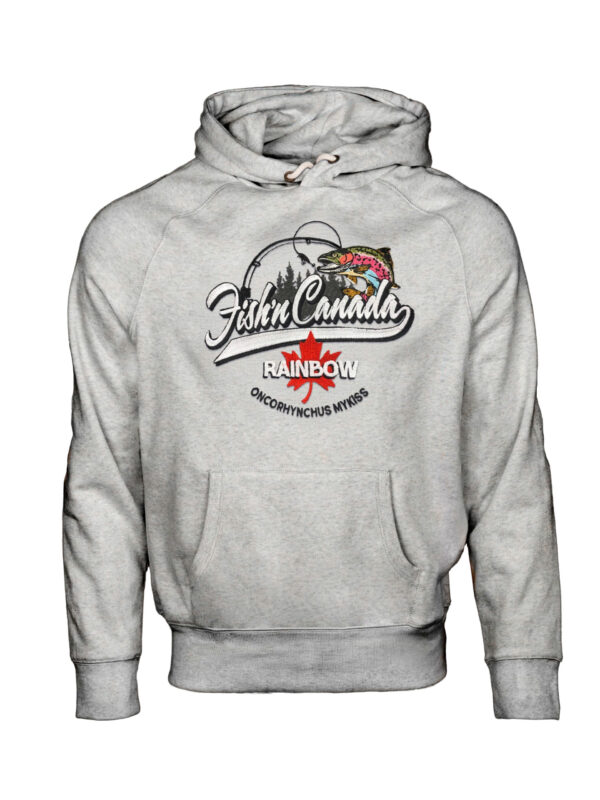 Fish'n Canada Embroidered RAINBOW Hoodie - Heather